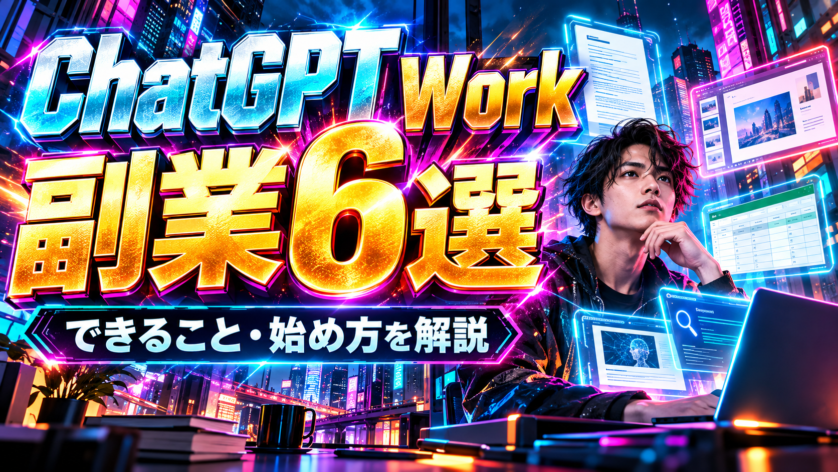 【ChatGPT Workでできる副業6選!】初心者向けに始め方と稼ぐための方法を解説〜!