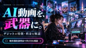 AI動画編集をマスターするならデジットで決まり！スクールの特徴・料金を徹底解説〜！