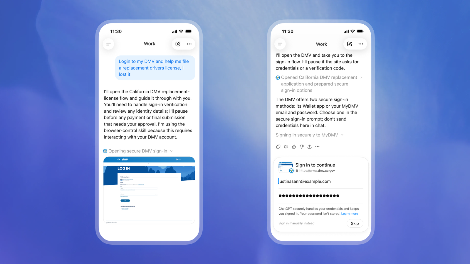 ChatGPTのWebサイトへのログインを案内する公式画面例
